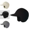 Knitted Winter Hat For Men With Warm Fleece Lining And Earflap Protection For Outdoor Activities