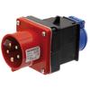 Adapter - CEE plug 400V 16A / socket 250V 16A