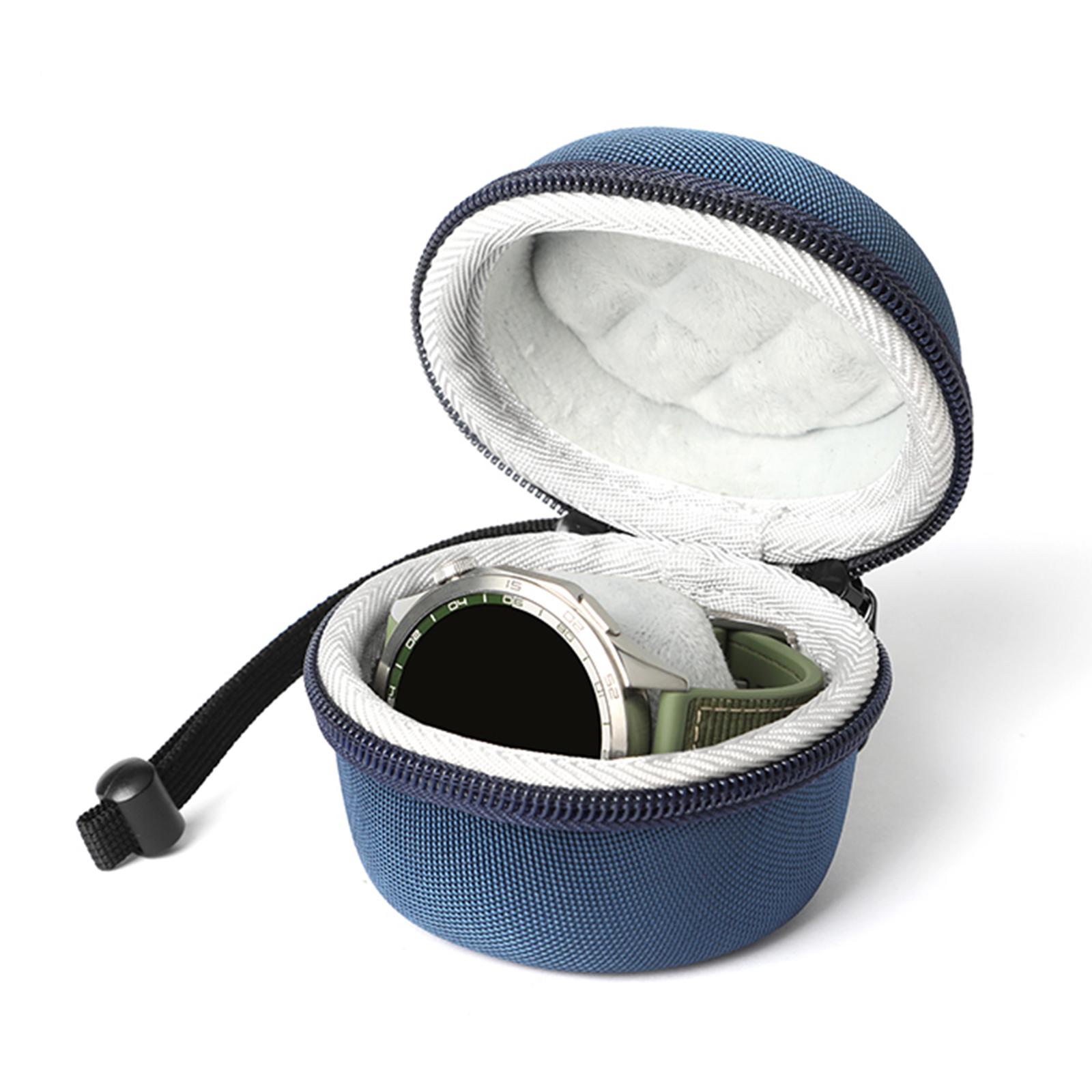 

Portable Watch Storage Pouches Waterproof Unique Travel Carrying Case Bag With Soft Lining for Smartwatch Wristwatch Box синій