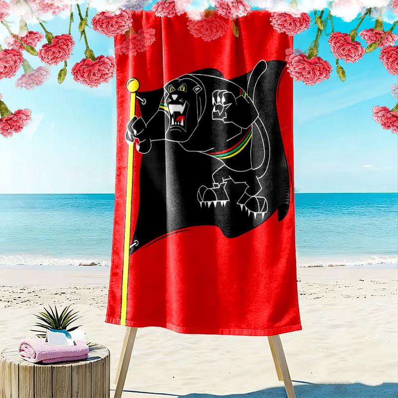 Penrith Panthers Glory Print Beach Towel, Large Soft Quick Dry Towel for Beach Camping Swimming