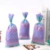 50pcs/set-Mermaid Party Candy Gift Bags Biscuit Packing Bag Mermaid Tail Gift Bag for Guest Girl Birthday Supplies Baby Shower