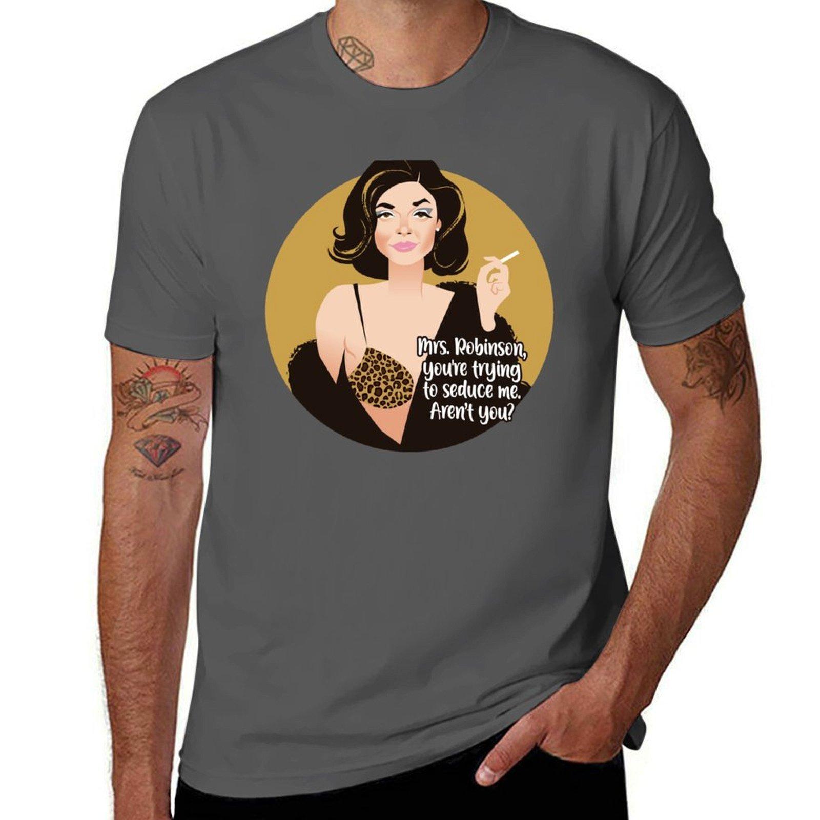 

Mrs Robinson TShirt Sports Casual Short Sleeve Cotton Tee 4XL