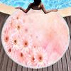 Vintage Floral Round Beach Towel with Tassels, Farmhouse Flower Beach Blanket, Soft Microfiber Yoga Meditation Mat Picnic Rug