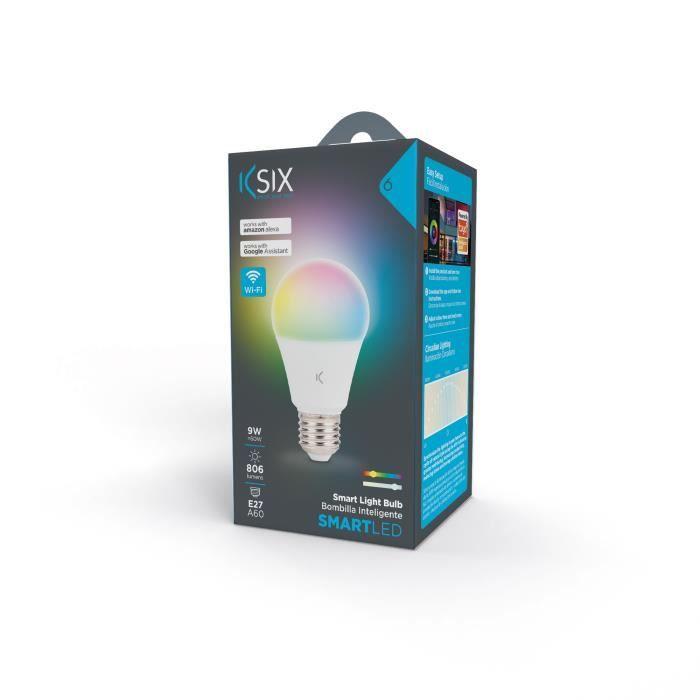 Ampoule Connectée - KSIX - A60 E27 - RGB + CCT - 9W - Compatible Alexa et Google