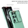 Peatkop Shockproof Case for Samsung S23 Ultra 5G S22+ S21 FE Slide Camera Lens Protection Stand Phone Cover for Galaxy Note 20