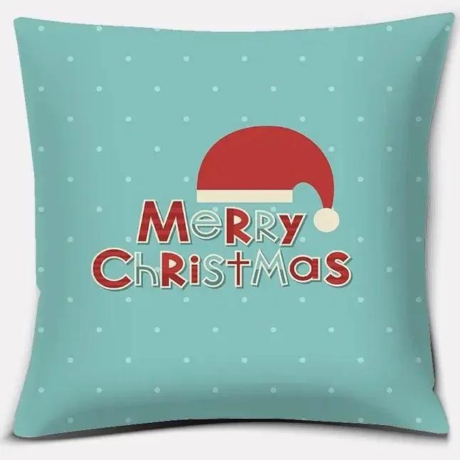 Christmas Themed Pillowcases Car Accessories Office Santa Claus Living Room Sofa Home Decoration Pillowcases