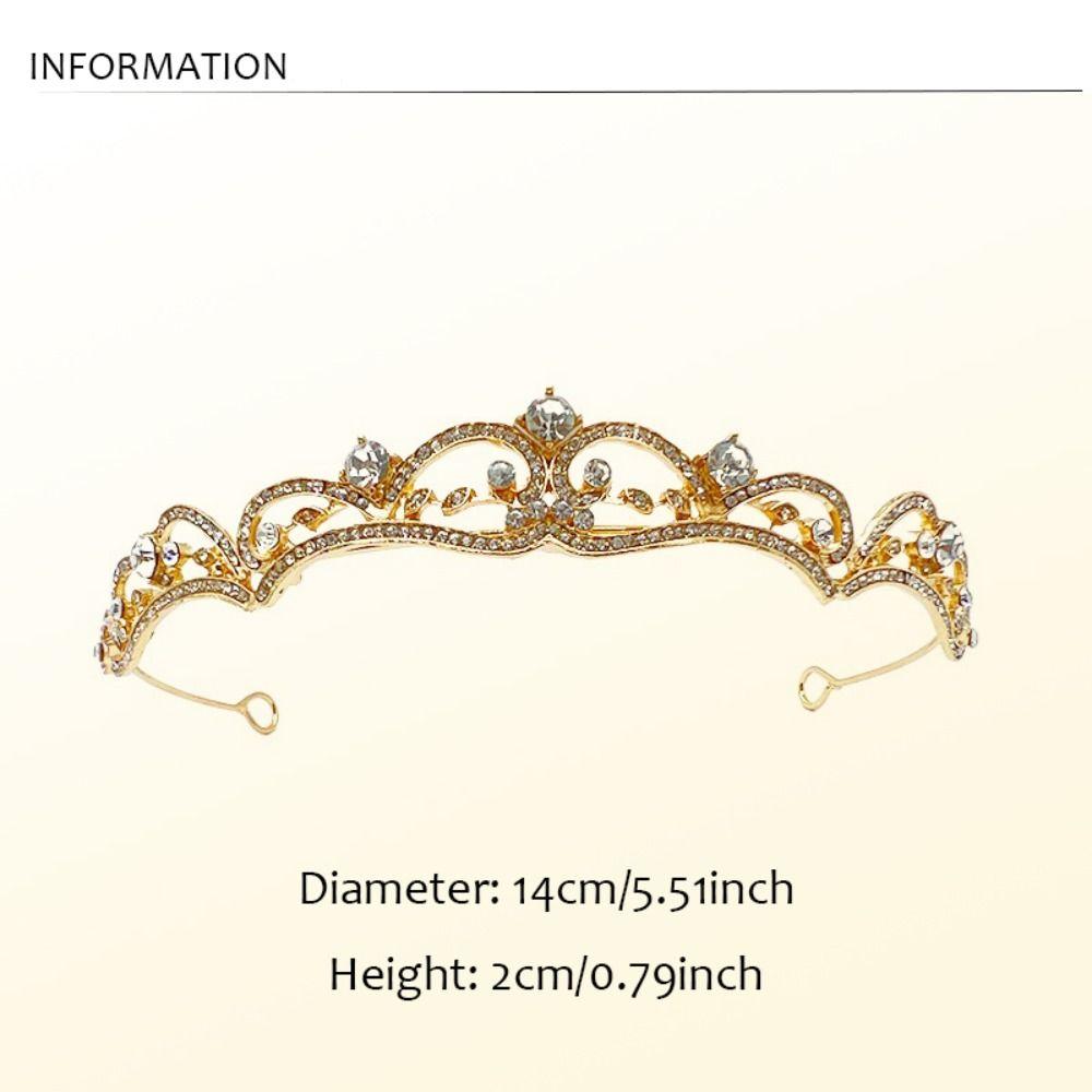 Stage Shiny Exquisite Women Luxury Tiara Rhinestone Diadem Princess Baroque Crown Bridal Jewelry