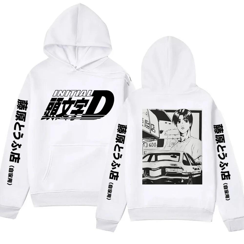 Anime Initial D AE86 Hoodie Hachiroku Shift Drift Cotton Autumn Winter Fleece Streetwear