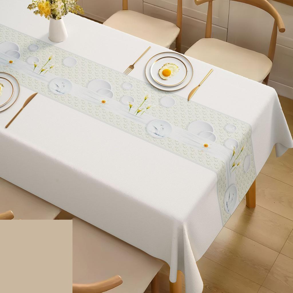 Home Tablecloth Modern Minimalist Printed Anti Scald Wash Free Table Mat Rectangular Insulated Coffee Table Cloth Restaurant Decorative Fabric