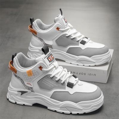 Men's High-top Casual Shoes Four Seasons Soft-sole Outdoor Walking Shoes Fashion Joker Tide Sports Shoes Labor Insurance Shoes