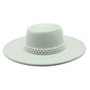 New Autumn and Winter Hepburn Style Dome Concave and Convex Top Big Brim Female British Men Woolen Felt Hat Cashmere Top Hat Hat