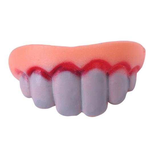 4Pcs/Set Halloween Fake Teeth Buckteeth Braces Cosplay Party Prank Trick Toy