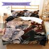 Black Butler Pattern Bedding,Quilt Set Quilt Cover Pillowcase Home Birthday Gift (1 * Duvet Cover + 2 * Pillowcase, Without Core)