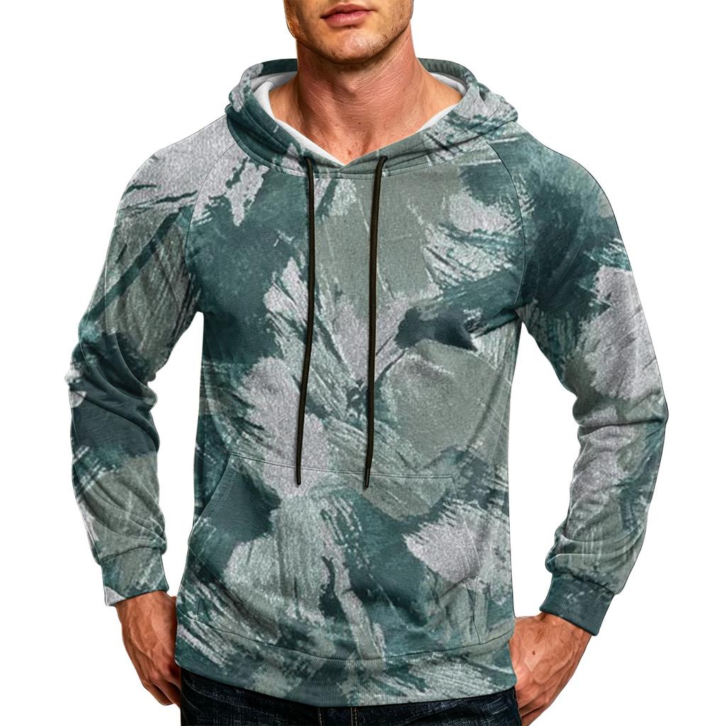 Herren-Hoodie in Farbe, lockere Passform, mit Tasche und Kordelzug