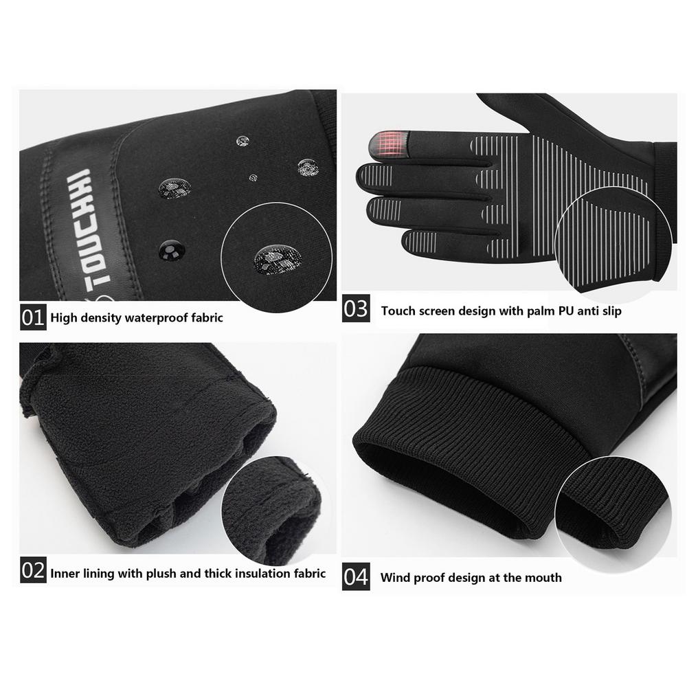 USB Touch Screen Gloves for Women Men Winter Warm Electric Heated Gloves Heated Motorcycle Gloves Windproof Heated Gloves