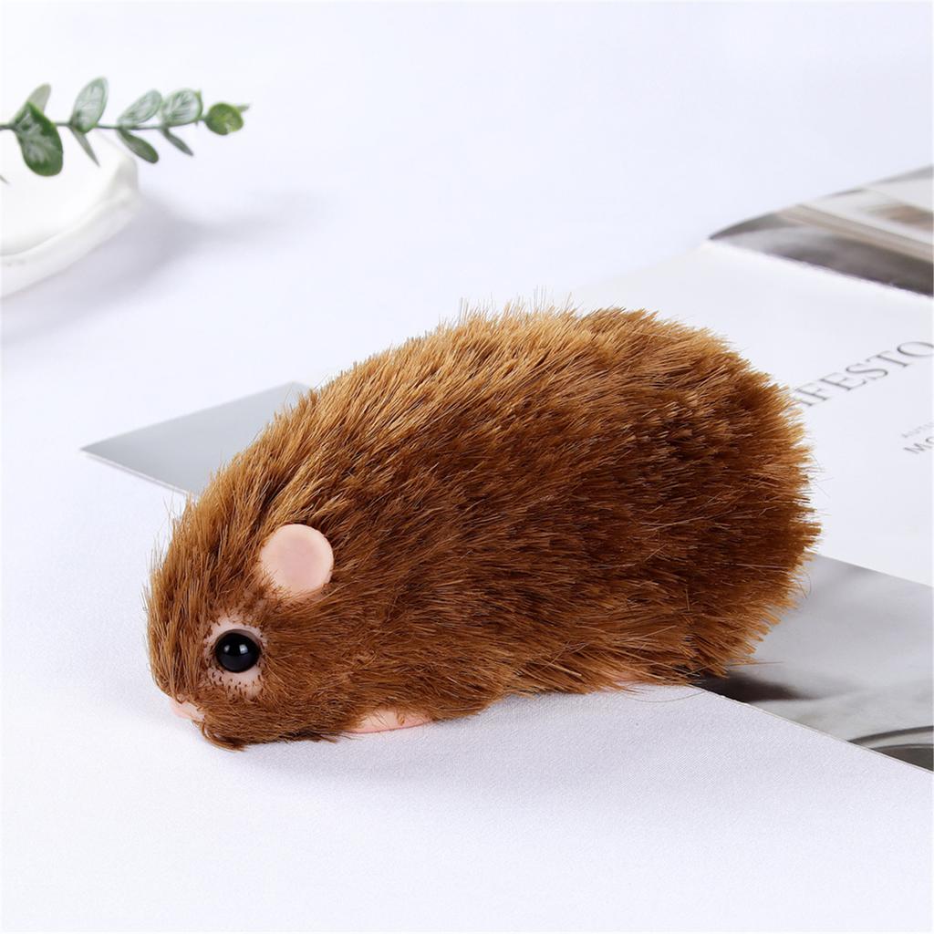 Silicone Hamster Model Toy Collectable Figurine Realistic Animal Doll Office Display Model Toy Hamster Reborns Kids Gift