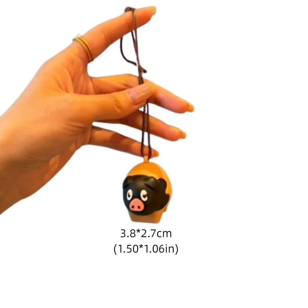 Multifunktionale Schlüsselanhänger mit kleinem Schweinchen, robuster Auto-Schlüsselanhänger, niedlicher kleiner Schweinchen-PVC-Anhänger, Geschenk