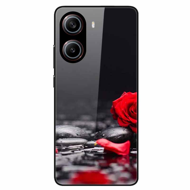 For Poco X7 Pro 5G Case Flower Hard Back Cover Tempered Glass Cases for Xiaomi Poco X 7 Pro X7Pro Hard Shells PocoX7Pro 2025 New