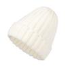Women Winter Hat Solid Color Thick Warm Knit Hat Brimless Ribbed Breathable Hat