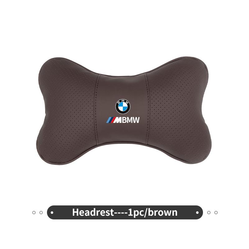 AWQ6 Leather Car Seat Headrest Lumbar Support Interior Accessories For BMW E87 E70 E91 E30 G20 E92 E93 E60 E46 E90 G30 E53 X1