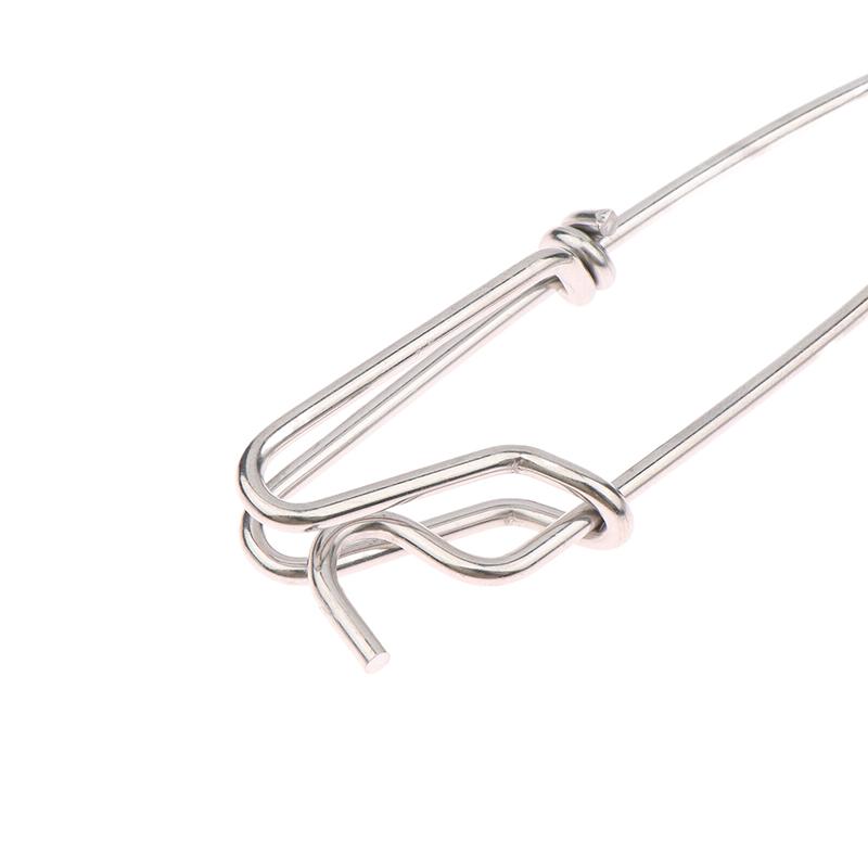 1Pc Stainless Steel Ring Tuna Fishing Clip Snap With Swivel Ring Connector For Spearfishing Long Line Fishing Accessories