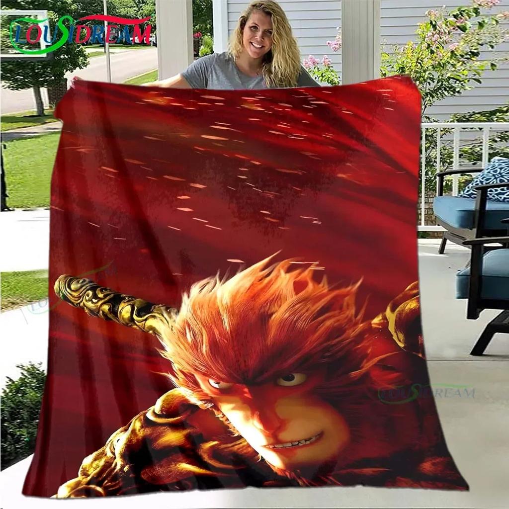 Role The Monkey King Printed Four Seasons Blanket Sofa Cover Travel Bed Plush Blanket Travel Office Break Blanket Birthday Gift