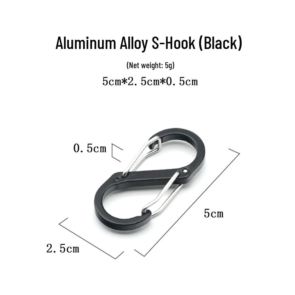 Multifunctional Aluminum Carabiner Keychain with S-Type Quick Release Buckle for Outdoor Use