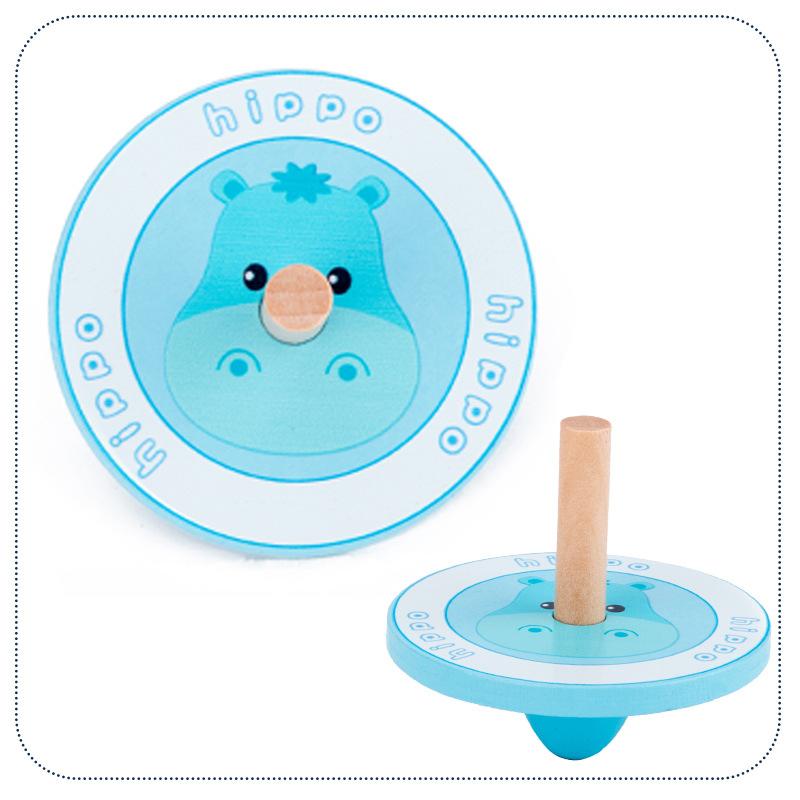 Holz Kreisel Schwungrad Niedlich Cartoon Klassisch Holz Klein Kreisel Desktop Kreisel Spielzeug Kinder Kinder Frühes Lernspielzeug Geschenke