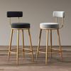 Nordic Wrought Iron Bar Stool with Backrest