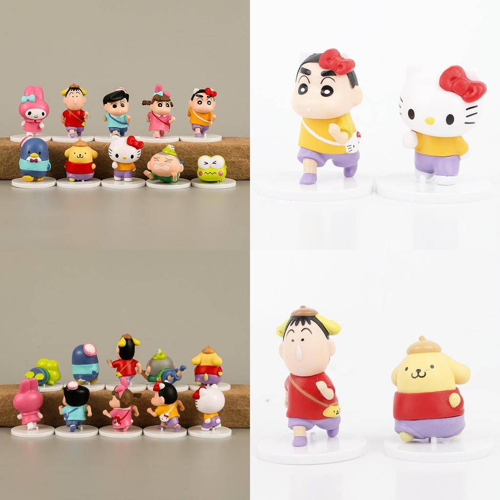 Adorable Pvc Anime Figures Set 10 Pieces Cute Character Collection For Fans