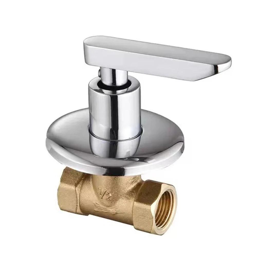 1Pcs Copper Bathtub Faucet Valve 1/2'' 3/4'' Bathroom Shower Cold Water Tap Valve Single Handle Concealed Angle Valve Accessory
