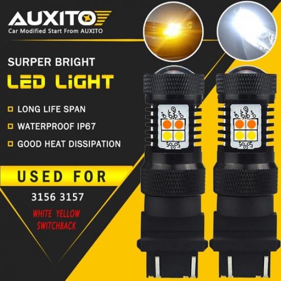 AUXITO 3157 Switchback LED Turn Signal Lights Anti Hyper Flash Canbus 16K EOA