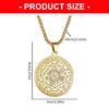 Mystical Christian Faith Pendant Necklace Stainless Steel Sturdy Chain Religious Jewelry For Men Women Spiritual Gift