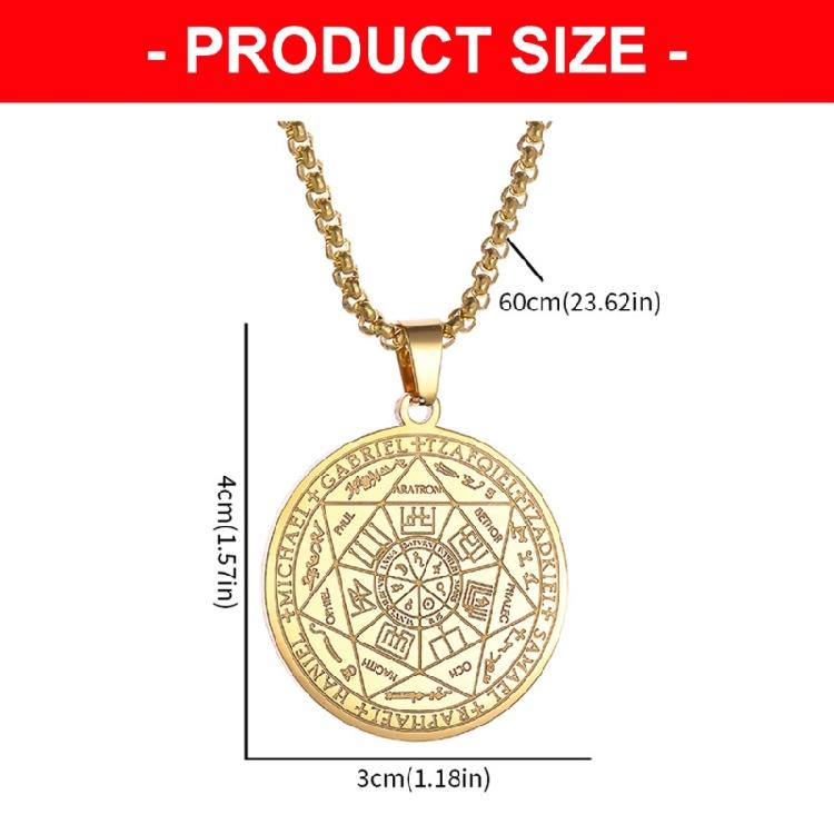 Mystical Christian Faith Pendant Necklace Stainless Steel Sturdy Chain Religious Jewelry For Men Women Spiritual Gift