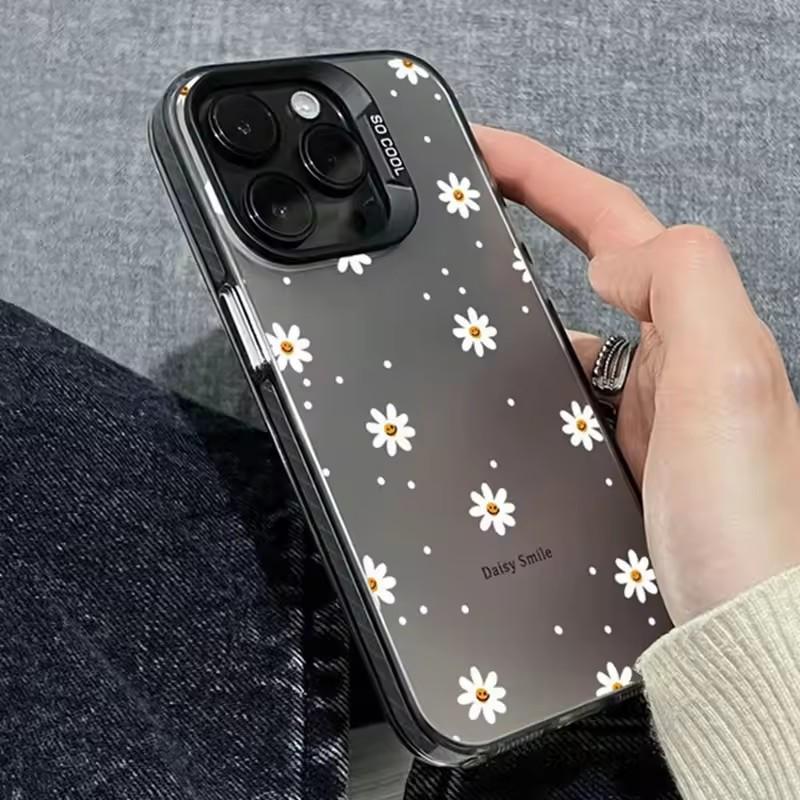 S25 S24 S23 Ultra Case For Samsung A54  A55 5G A15 A35 S24 Ultra S22 S21 S20 S23 FE Daisy Smile Pattern Anti-Fall Cover