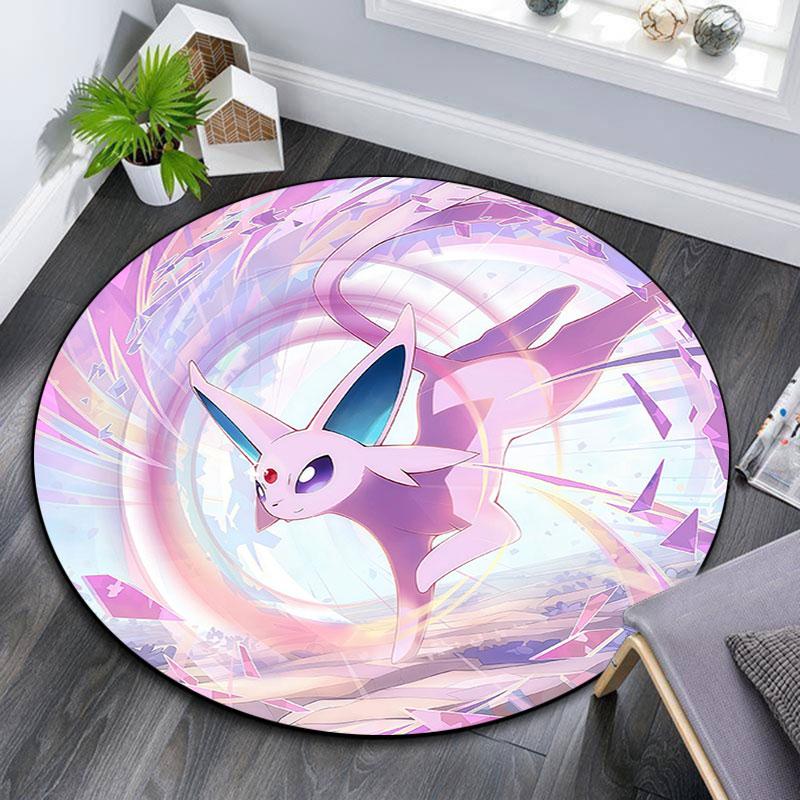 Mew,Round Area Rug,Carpet Rug for Living Room Bedroom Sofa Playroom Decor,Non-slip Floor Mat