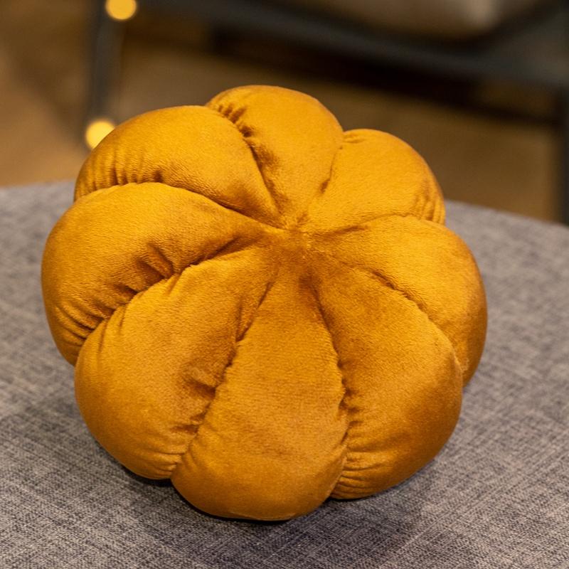 Halloween Pumpkin Soft Plush Pillow Stuffed Simulated Pumpkin Sofa Chair Cushion Thanksgiving Day Autumn Harvest Festival Decor