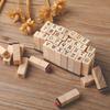 40-Piece Basic Wooden Stamp Set: Typewriter & Handwriting Style for DIY Photo Albums & Diaries