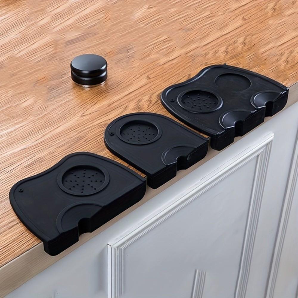 Anti-Skid Powder Distributor Mat Black Coffee Corner Pad Espresso Coffee Tamper Mat  Coffee Bar