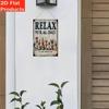 Vintage Relax We All Crazy Metal Wall Poster Home Decor