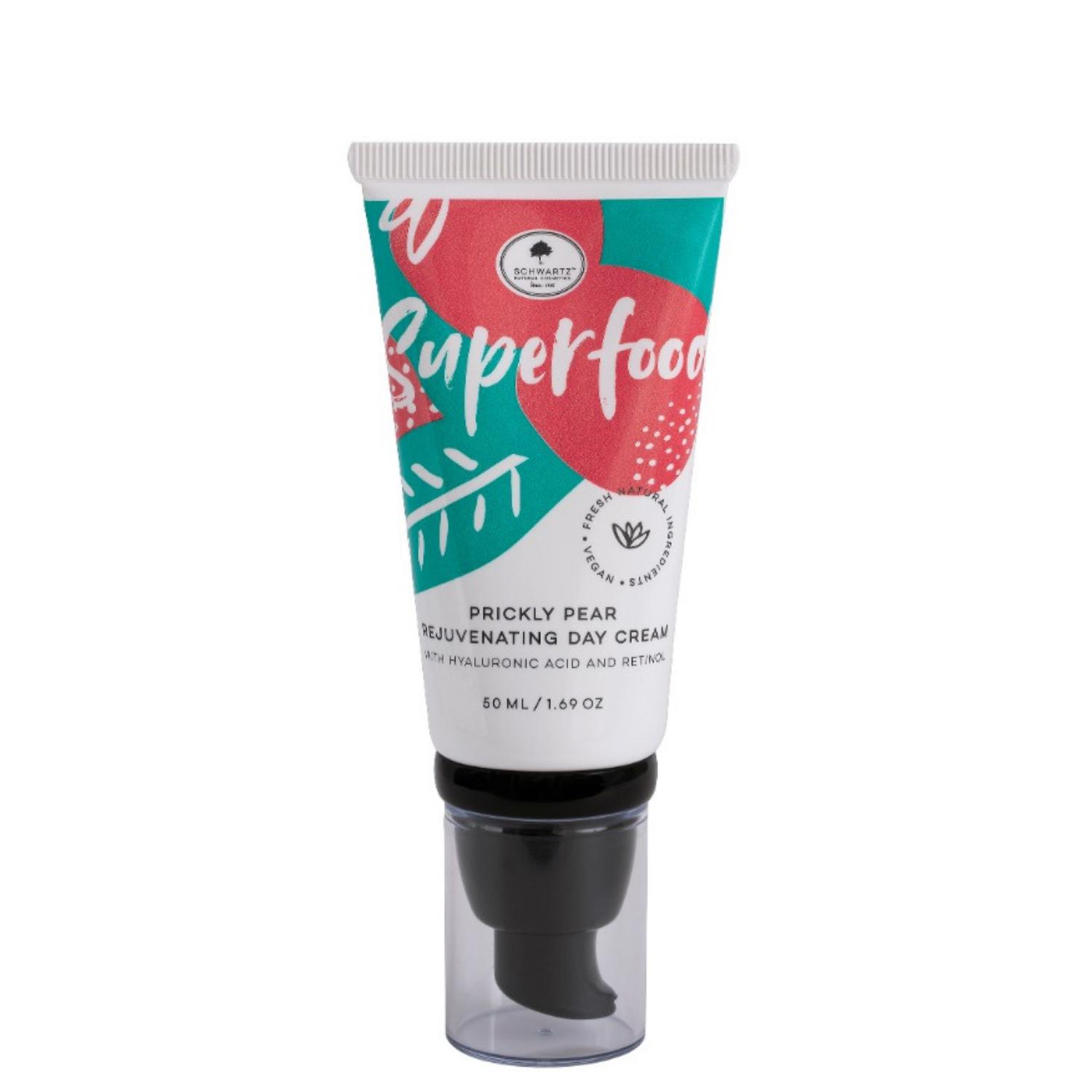 Crème Hydratante de Jour Superfood - Crème Visage Anti Taches, Anti Rides & Anti Cerne Yeux à l'Acide Hyaluronique - Raffermissant - 50 ml