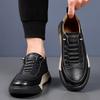 Fashion Men Casual Leather Shoes2024New Luxury Brand Genuine Leather Walking Shoes Outdoor Flat Designer Sneakers Tenis Masculino Shoes