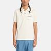 Timberland Solid Color Outdoor Casual Short Sleeve Polo Shirt Men Tops Vintage-White A666W-CM9