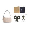 Coach Nolita 19 Klassische Monogramm-Print Reißverschluss Beschichtetes Canvas Schulter-Tote-Bag Kleine Damenhandtaschen Sand Kreideweiß CW426-IMXDM
