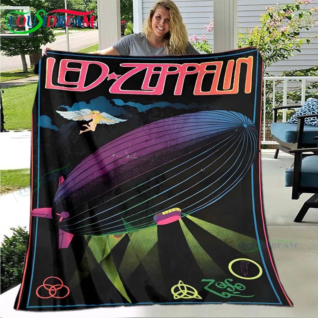 Pop Singer L-Led-Zeppelin Blanket,Flannel Throw Blanket for Home Bedroom Bed Sofa Picnic Office Hiking Leisure Nap Birthday Gift