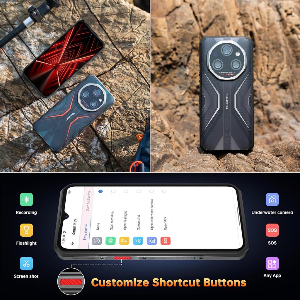 OUKITEL WP55 Pro 5G Cellphone 48GB+512GB/2TB 11000mAh 6.6" Display 108MP Android 15
