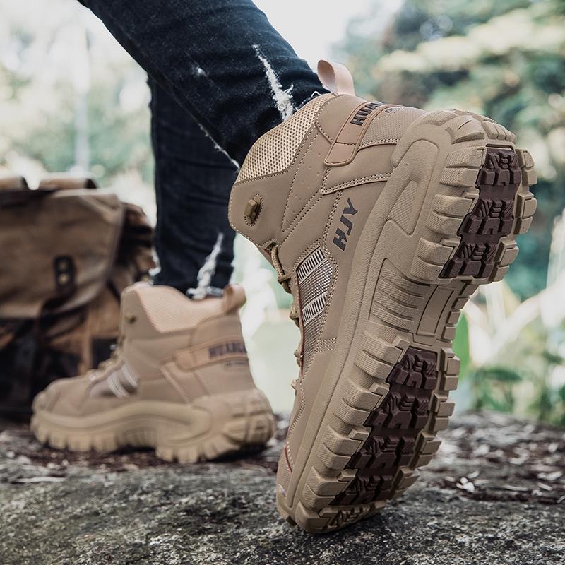 Military Running Shoes Ankle Boots Men Outdoor Climbing Shoes Man Boots Winter Thickness Shoes for Men Mens Desert Boots