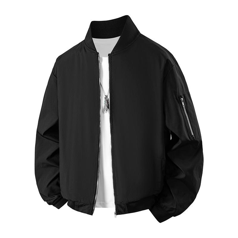 Spring and Autumn Men's Baseball Jacket Casual Pilot Solid Color Men's Youth Casual Jacket