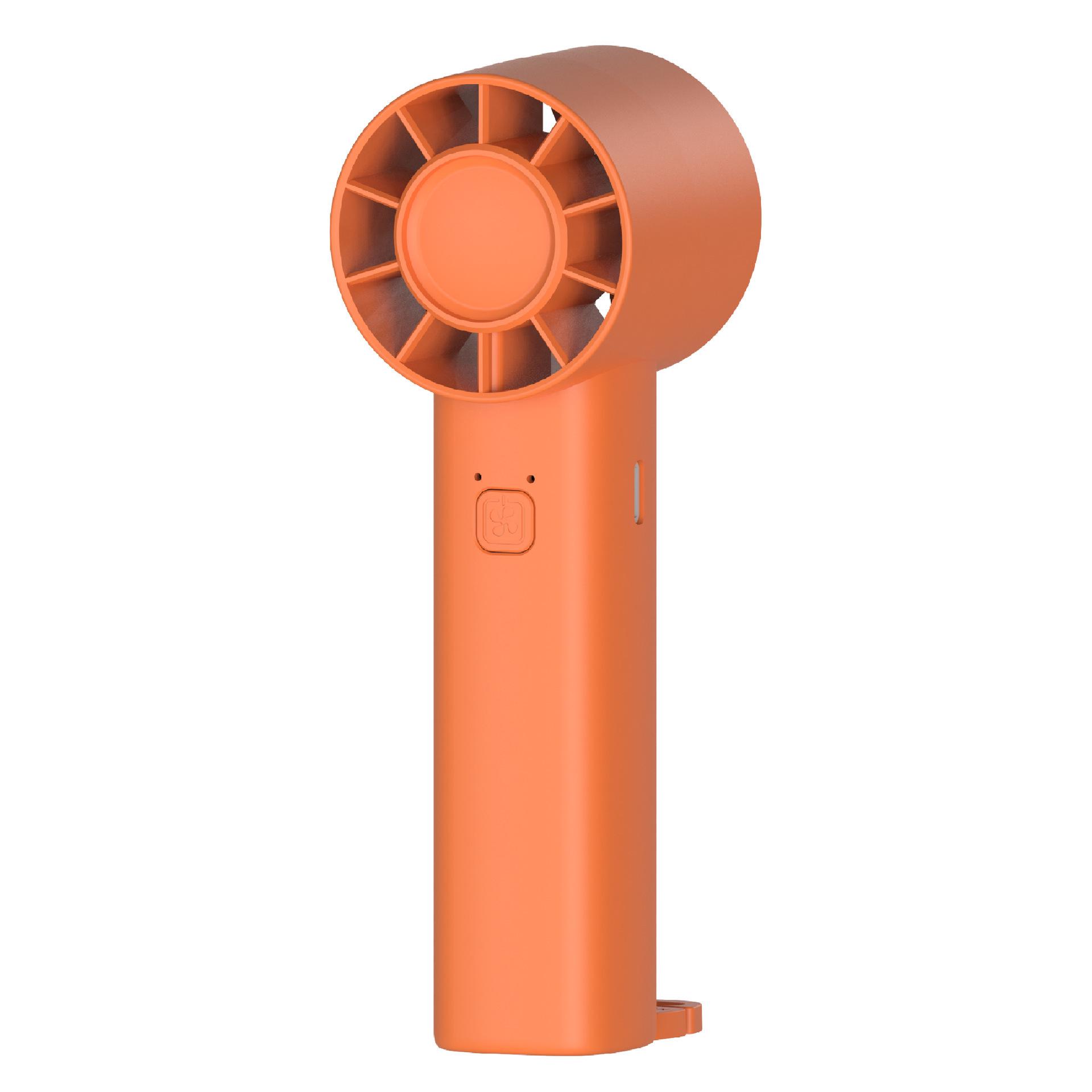 

Adjustable 3-Speed Rechargeable Turbo Mini Fan with USB and Phone Holder for Outdoor Use 49*47.3*144.5mm помаранчевий