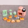 Miniature Oven And Cooker Set For Kids Doll House Pretend Cooking Toy With Realistic Detail Kitchen Scene Setting Props